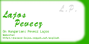 lajos pevecz business card
